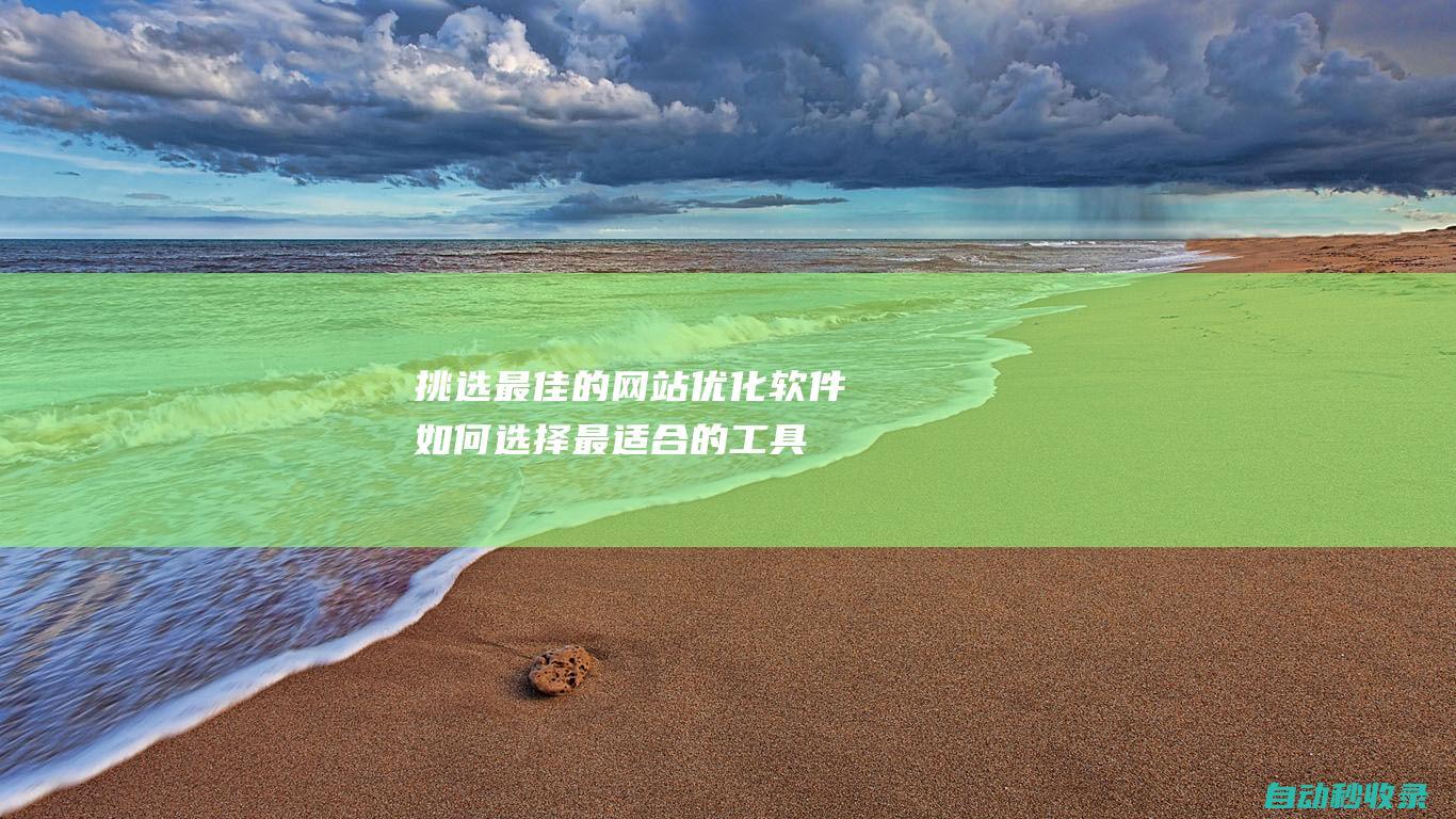 挑選最佳的網站優(yōu)化軟件 - 如何選擇最適合的工具 (挑選最佳的網名女生)