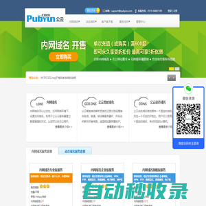 專業(yè)的云計(jì)算、動(dòng)態(tài)域名服務(wù)提供商 - 公云PubYun