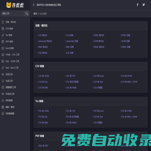 許虎虎開發(fā)者工具集-在線程序編輯、美化、壓縮、數(shù)據(jù)轉(zhuǎn)換