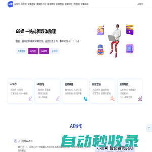68媒-偽原創(chuàng)-文案改寫-小魚AI-二十碼-二維碼短碼-68新媒體-96新媒體