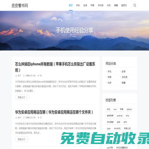 手機使用經驗 - 皮皮看書網