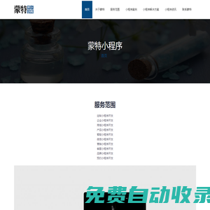 杭州微信小程序開發(fā)平臺(tái)，微信小程序開發(fā)公司，小程序制作公司??蒙特??
